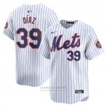 Camiseta Beisbol Hombre New York Mets Edwin Diaz Primera Limited Blanco
