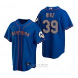 Camiseta Beisbol Hombre New York Mets Edwin Diaz Replica Azul