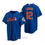 Camiseta Beisbol Hombre New York Mets Francisco Lindor Alterno Azul