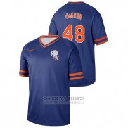 Camiseta Beisbol Hombre New York Mets Jacob Degrom Cooperstown Collection Legend Azul