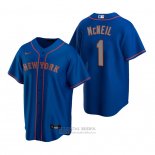 Camiseta Beisbol Hombre New York Mets Jeff Mcneil 1 Replica Alterno Azul