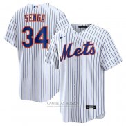 Camiseta Beisbol Hombre New York Mets Kodai Senga Primera Replica Blanco Azul