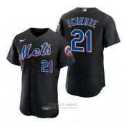 Camiseta Beisbol Hombre New York Mets Max Scherzer Autentico Alterno Negro