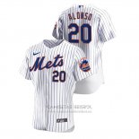 Camiseta Beisbol Hombre New York Mets Pete Alonso Autentico Blanco