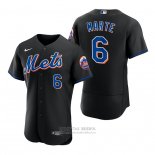 Camiseta Beisbol Hombre New York Mets Starling Marte Autentico Alterno Negro