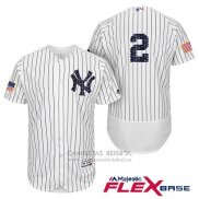Camiseta Beisbol Hombre New York Yankees 2017 Estrellas y Rayas Derek Jeter Blanco Flex Base