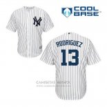 Camiseta Beisbol Hombre New York Yankees Alex Rodriguez 13 Blanco Primera Cool Base