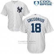 Camiseta Beisbol Hombre New York Yankees Didi Gregorius Blanco Autentico Collection Cool Base