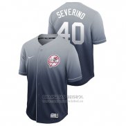 Camiseta Beisbol Hombre New York Yankees Luis Severino Fade Autentico Azul