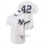 Camiseta Beisbol Hombre New York Yankees Mariano Rivera Cooperstown Collection Autentico Blanco