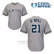 Camiseta Beisbol Hombre New York Yankees Paul O'neill 21 Gris Cool Base