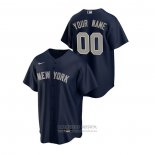 Camiseta Beisbol Hombre New York Yankees Personalizada Replica Alterno Azul