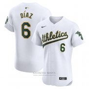 Camiseta Beisbol Hombre Oakland Athletics Aledmys Diaz Primera Elite Blanco