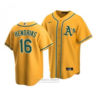 Camiseta Beisbol Hombre Oakland Athletics Liam Hendriks Replica Alterno 2020 Oro