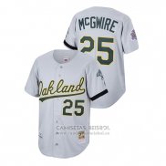 Camiseta Beisbol Hombre Oakland Athletics Mark Mcgwire Cooperstown Collection 1989 Road Gris