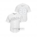 Camiseta Beisbol Hombre Oakland Athletics Matt Olson 2019 Players Weekend Replica Blanco