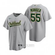 Camiseta Beisbol Hombre Oakland Athletics Sean Manaea Replica Road Gris