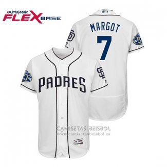 Camiseta Beisbol Hombre Padres Manuel Margot 50th Aniversario Primera Flex Base Blanco