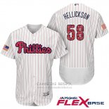 Camiseta Beisbol Hombre Philadelphia Phillies 2017 Estrellas y Rayas Jeremy Hellickson Blanco Flex Base