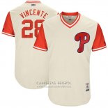 Camiseta Beisbol Hombre Philadelphia Phillies 2017 Little League World Series Vince Velasquez Tan