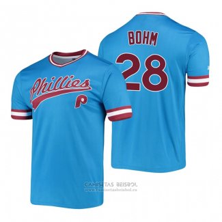 Camiseta Beisbol Hombre Philadelphia Phillies Alec Bohm Cooperstown Collection Stitches Azul