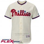 Camiseta Beisbol Hombre Philadelphia Phillies Blank Crema Flex Base Autentico Collection