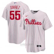 Camiseta Beisbol Hombre Philadelphia Phillies Ranger Suarez Primera Replica Blanco