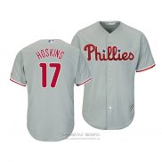 Camiseta Beisbol Hombre Philadelphia Phillies Rhys Hoskins Cool Base Segunda Gris