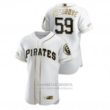 Camiseta Beisbol Hombre Pittsburgh Pirates Joe Musgrove Golden Edition Autentico Blanco