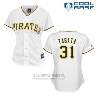 Camiseta Beisbol Hombre Pittsburgh Pirates Jose Tabata 31 Blanco Cool Base