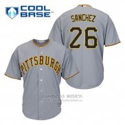 Camiseta Beisbol Hombre Pittsburgh Pirates Tony Sanchez 26 Gris Cool Base