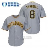 Camiseta Beisbol Hombre Pittsburgh Pirates Willie Stargell 8 Gris Cool Base