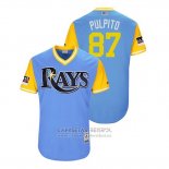 Camiseta Beisbol Hombre Rays Jose De Leon 2018 LLWS Players Weekend Pulpito Azul