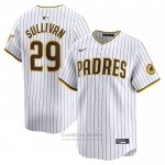 Camiseta Beisbol Hombre San Diego Padres Brett Sullivan Primera Limited Blanco Camiseta Beisbol Hombre San Diego Padres Brett Sullivan Primera Limited Blanco