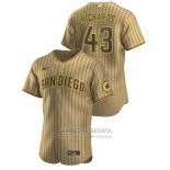 Camiseta Beisbol Hombre San Diego Padres Garrett Richards Autentico Alterno Bronceado Marron