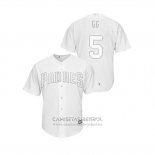 Camiseta Beisbol Hombre San Diego Padres Greg Garcia 2019 Players Weekend Replica Blanco
