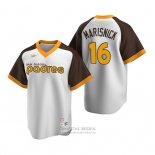 Camiseta Beisbol Hombre San Diego Padres Jake Marisnick Cooperstown Collection Primera Blanco