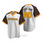 Camiseta Beisbol Hombre San Diego Padres Personalizada Cooperstown Collection Primera Blanco