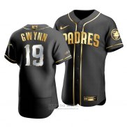 Camiseta Beisbol Hombre San Diego Padres Tony Gwynn Golden Edition Autentico Negro