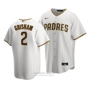 Camiseta Beisbol Hombre San Diego Padres Trent Grisham Replica Primera Marron Blanco