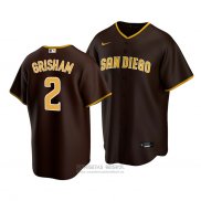 Camiseta Beisbol Hombre San Diego Padres Trent Grisham Replica Road Marron