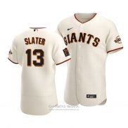 Camiseta Beisbol Hombre San Francisco Giants Austin Slater Autentico Primera Crema