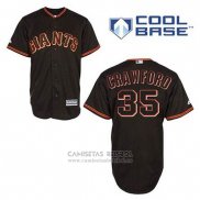 Camiseta Beisbol Hombre San Francisco Giants Brandon Crawford 35 Negro Cool Base