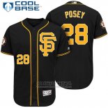 Camiseta Beisbol Hombre San Francisco Giants Buster Posey Negro Cool Base