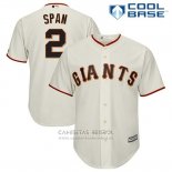 Camiseta Beisbol Hombre San Francisco Giants Denard Span Crema Cool Base