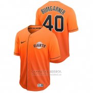 Camiseta Beisbol Hombre San Francisco Giants Madison Bumgarner Fade Autentico Naranja