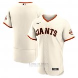Camiseta Beisbol Hombre San Francisco Giants Primera Autentico Crema