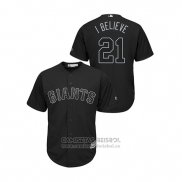 Camiseta Beisbol Hombre San Francisco Giants Stephen Vogt 2019 Players Weekend Replica Negro