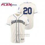 Camiseta Beisbol Hombre Seattle Mariners Dan Vogelbach Hispanic Heritage Flex Base Crema