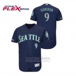 Camiseta Beisbol Hombre Seattle Mariners Dee Gordon 150th Aniversario Patch Autentico Flex Base Azul